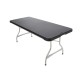 Table pliante 183x76cm empilable plateau noir
