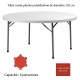Table ronde pliante polyéthylène PLANET120 Diam: 120 Quantité de commande minimum de 5 tables